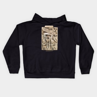 Assyrian Ivory Carving from Nimrud Kids Hoodie